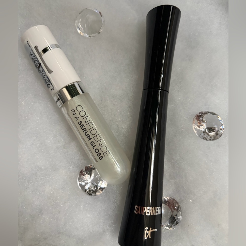 It Cosmetics Superhero mascara and Confidence in a Gloss Duo Full Sizes NEW!